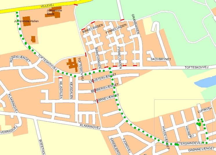 Oversigtskort over Juelsminde/Rugv�nget 6
